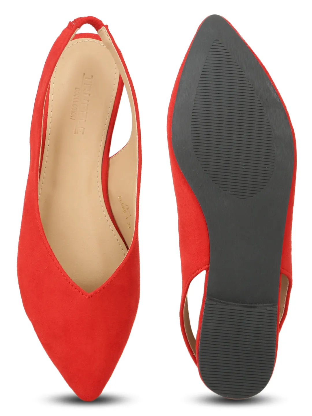 Blush Red Micro Back Strap Slip-On Flats