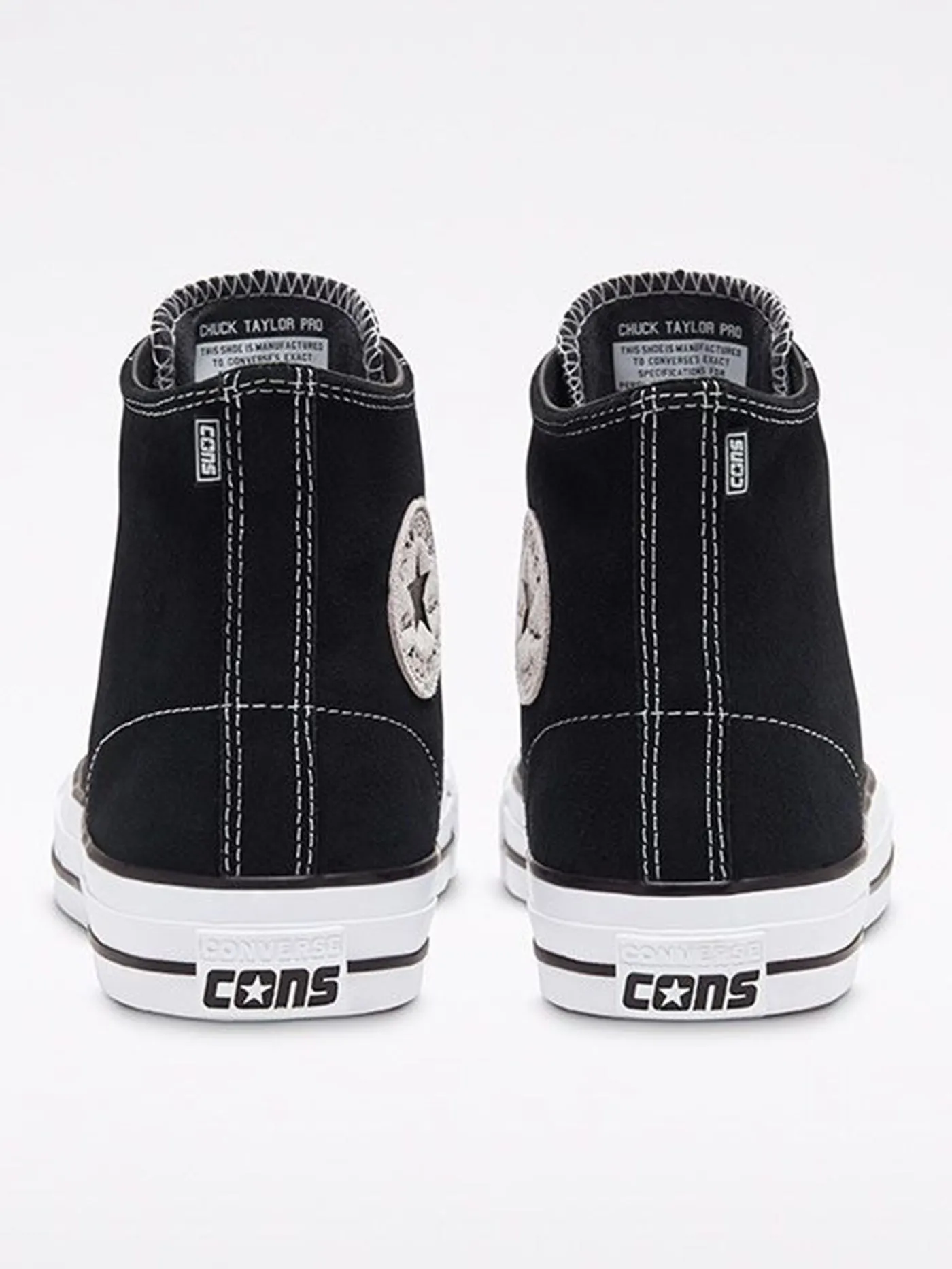 Chuck Taylor All Star Pro Suede Hi Black/Black/White Shoes