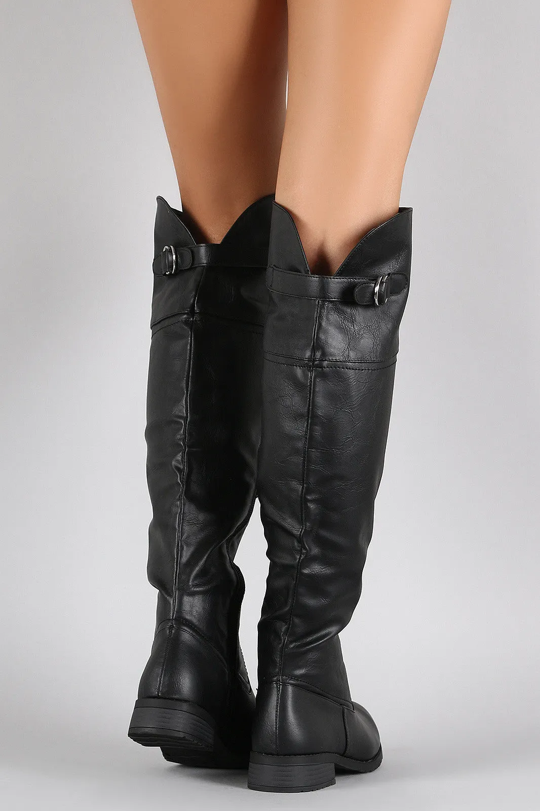 Classic Round Toe Riding Over-The-Knee Boots