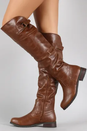 Classic Round Toe Riding Over-The-Knee Boots