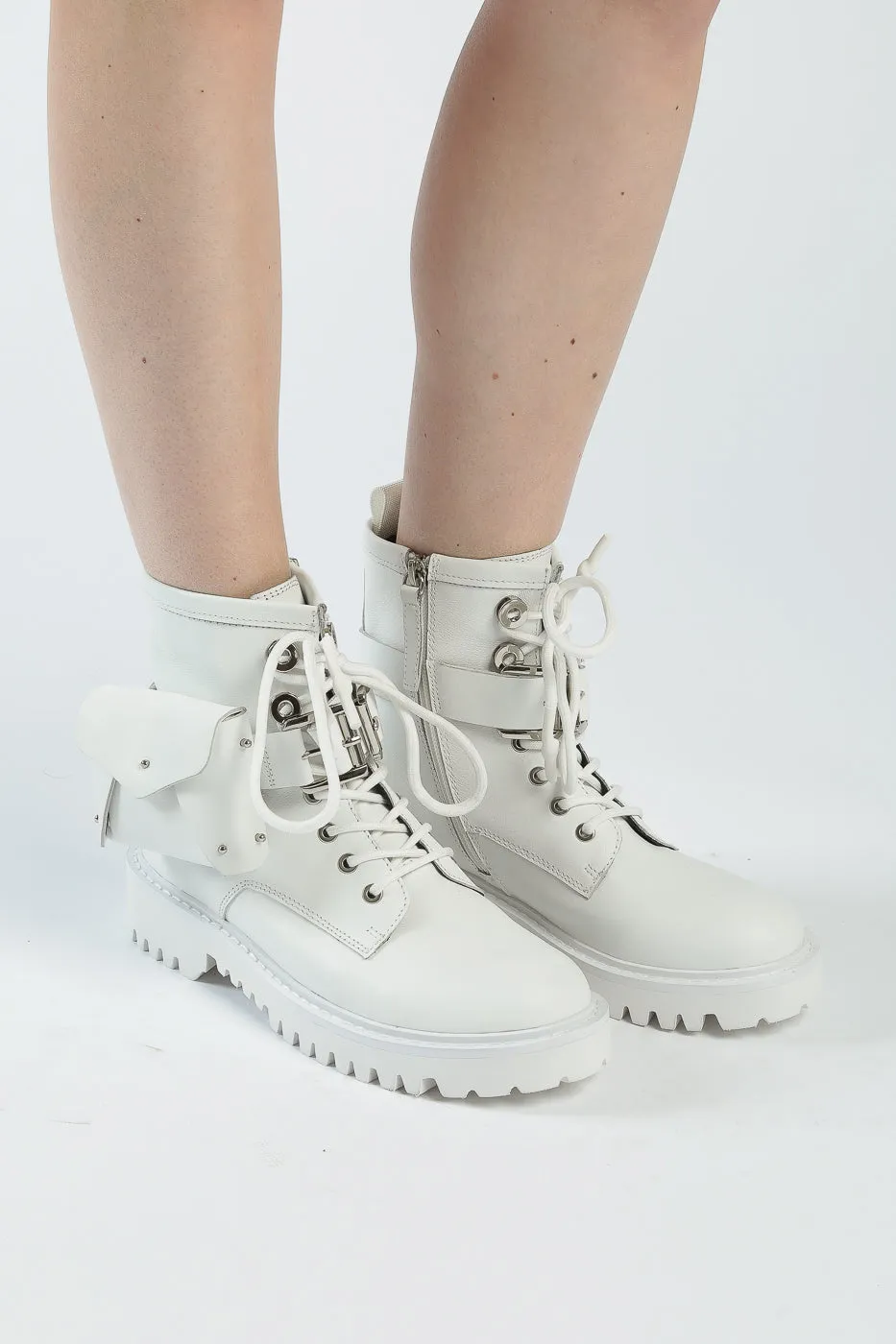 Combat Utility Boots - White