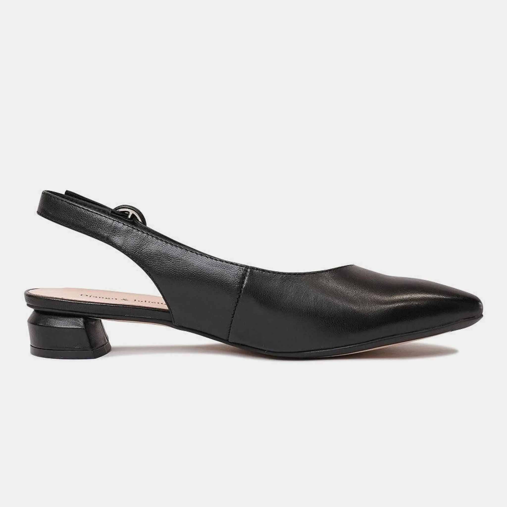 Fotini Black Leather Flats