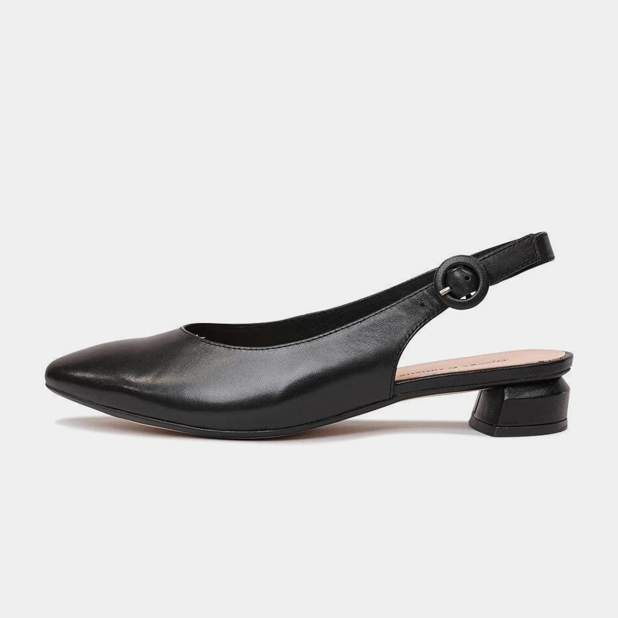 Fotini Black Leather Flats