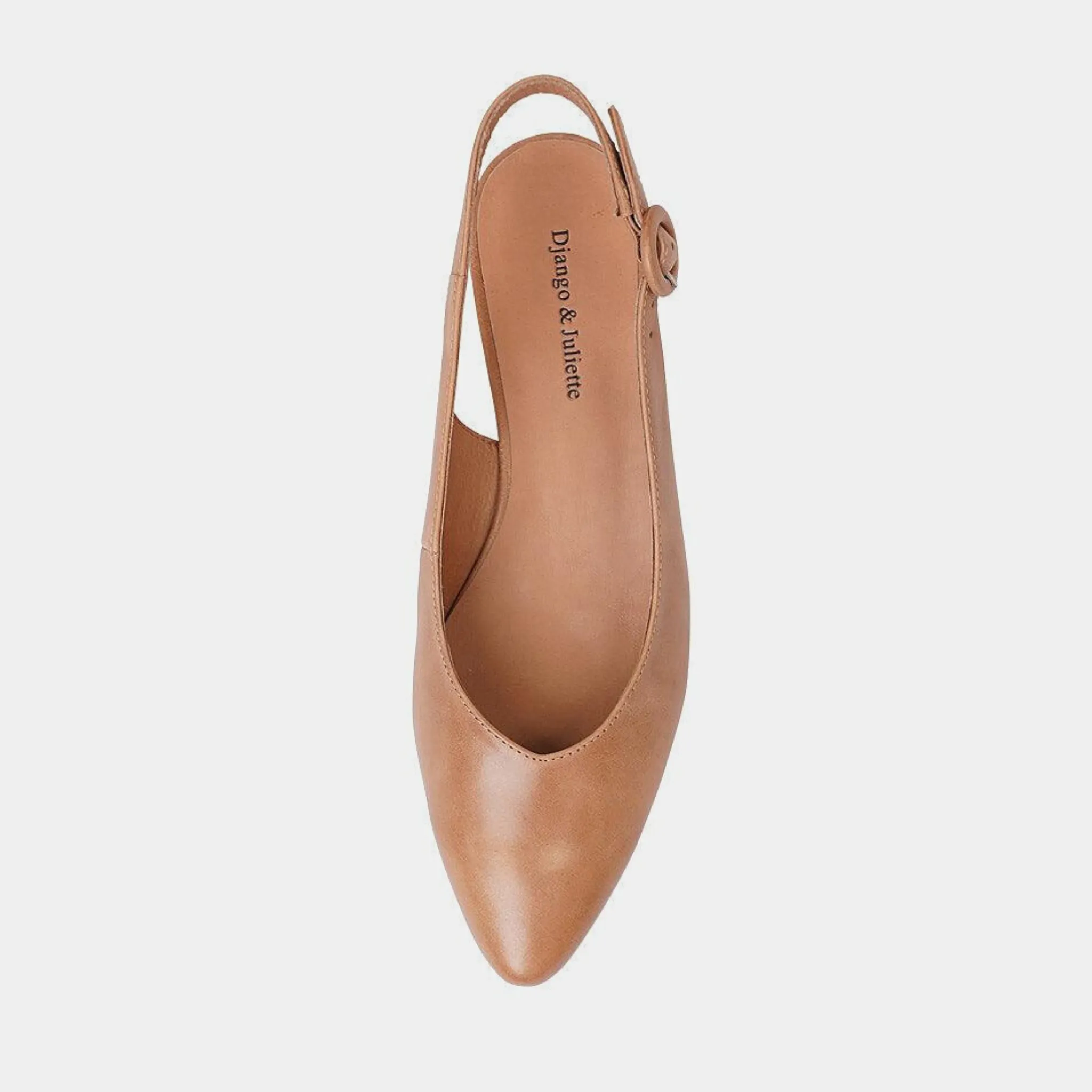 Fotini Tan Leather Flats