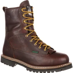 Georgia Men's 8" Waterproof Lace-to-Toe Work Boot - Chocolate G101