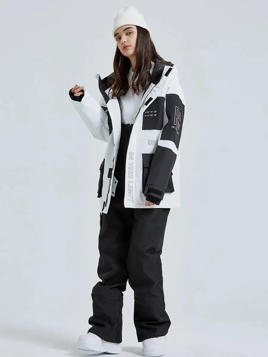 Insulated Snow Ski Cargo Jacket with Pockets