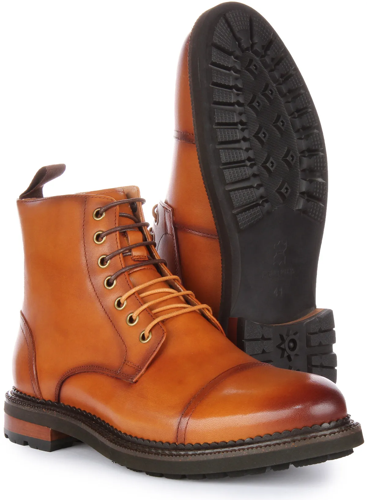 Justinreess England Kingston Ankle Boots In Brown For Men