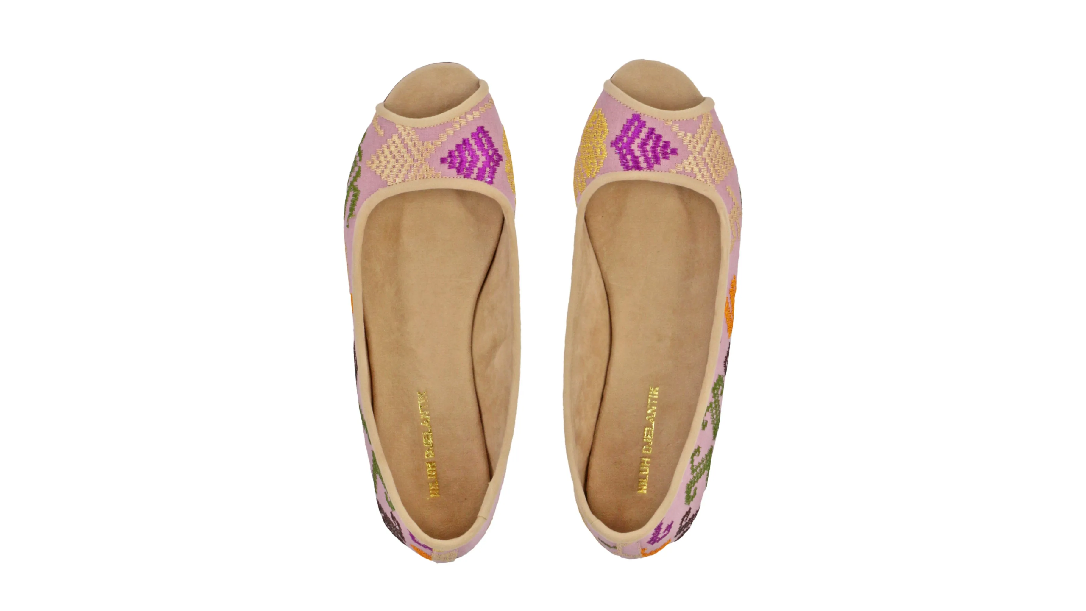 Kate Peeptoe 20mm Ballet - Lavender Songket