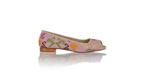 Kate Peeptoe 20mm Ballet - Lavender Songket