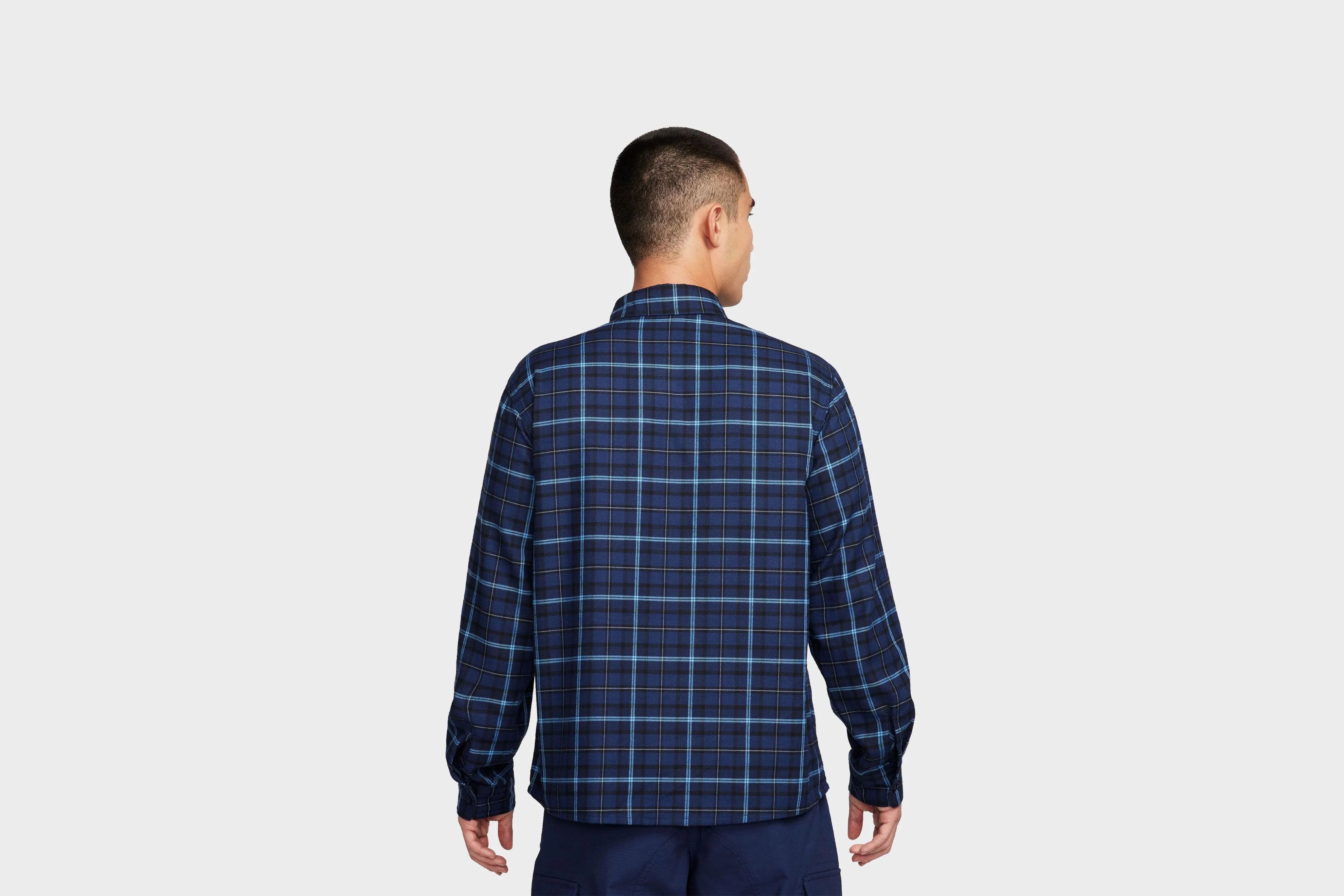 Nike SB Flannel Button-Up Shirt (Blue)