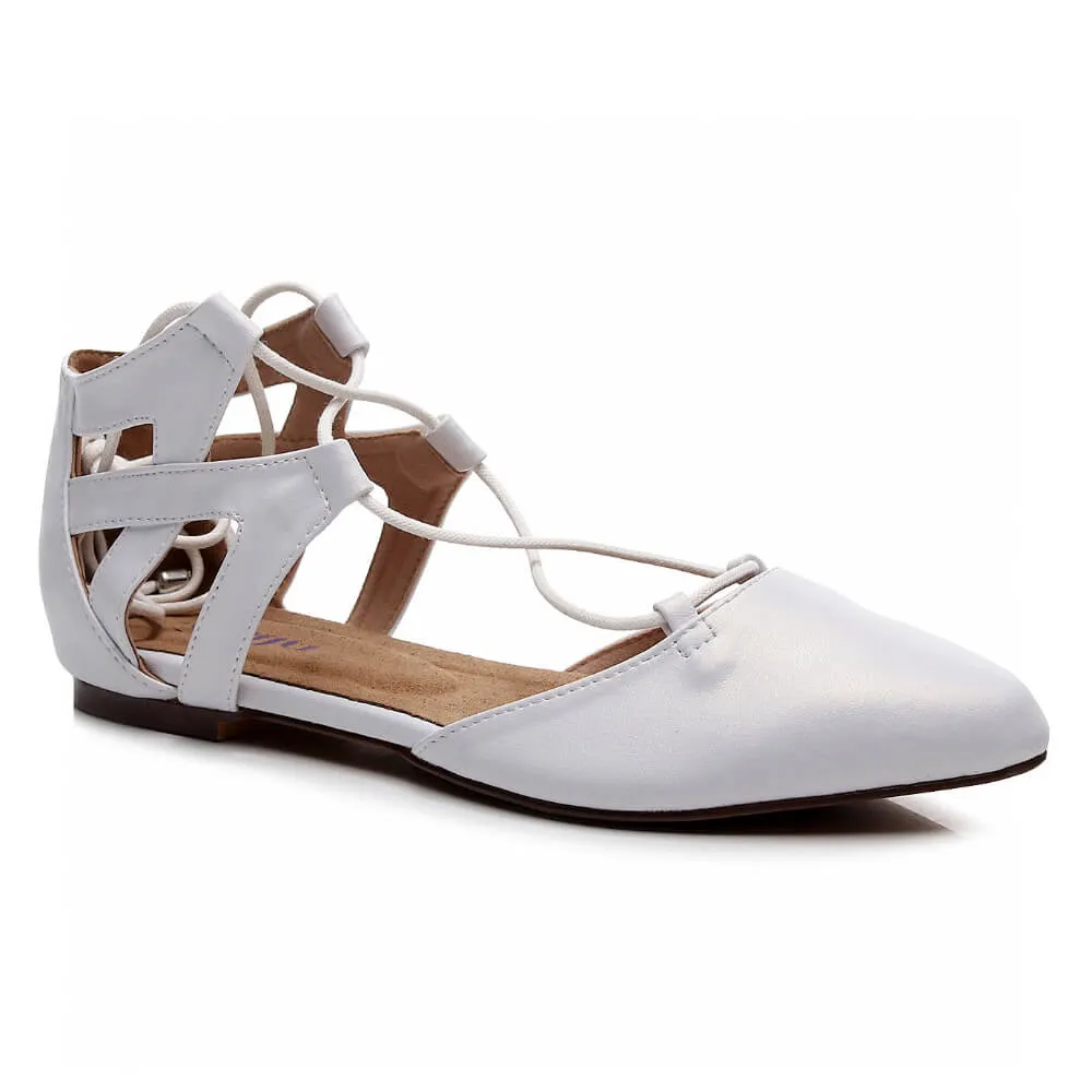 Rosalina - White Vegan Leather - Street Sole