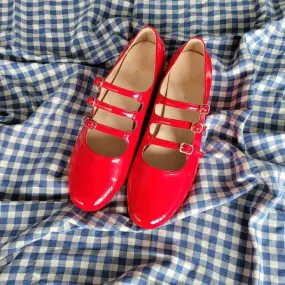 Tri-strap Mary Jane Flats