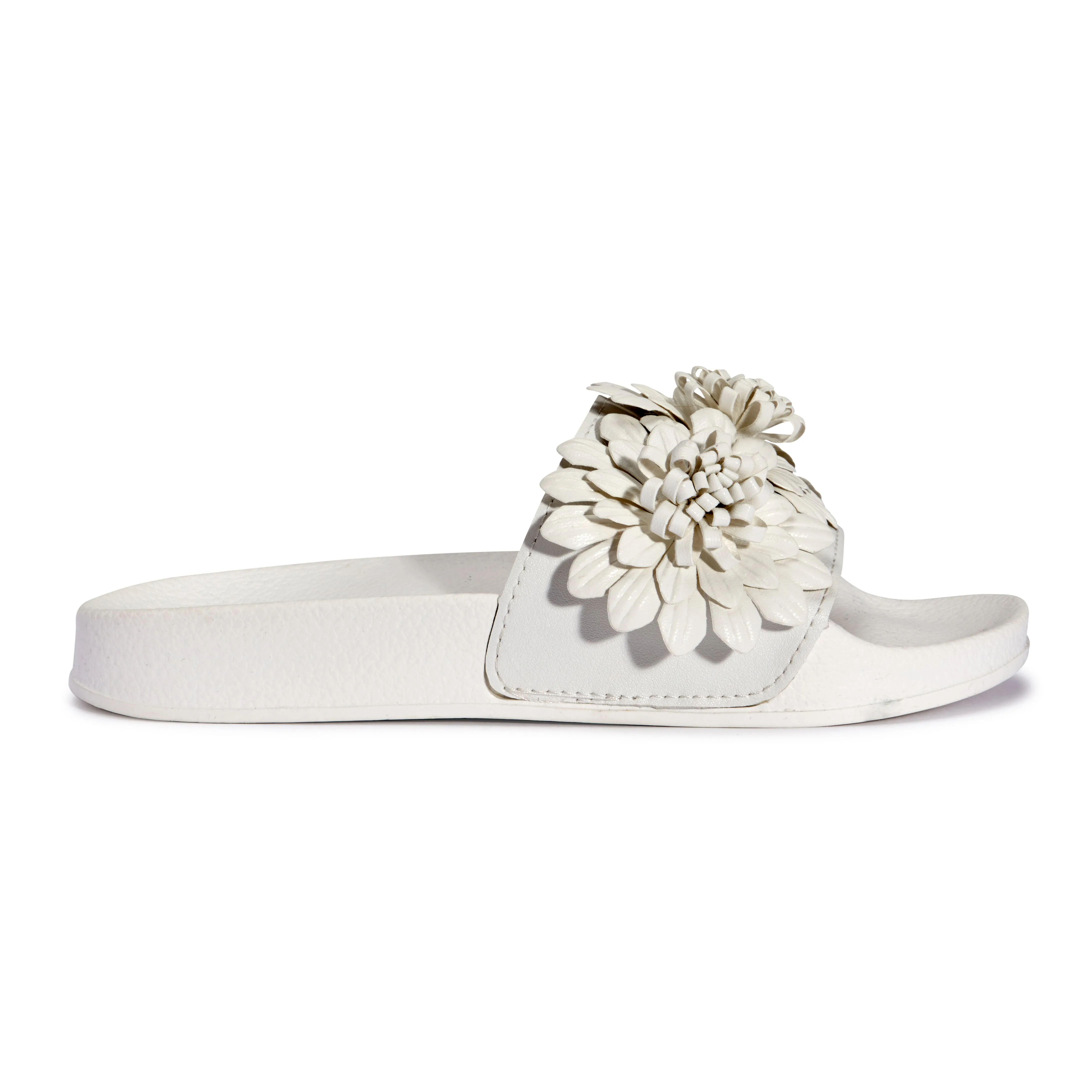 White Flower Flat Sliders