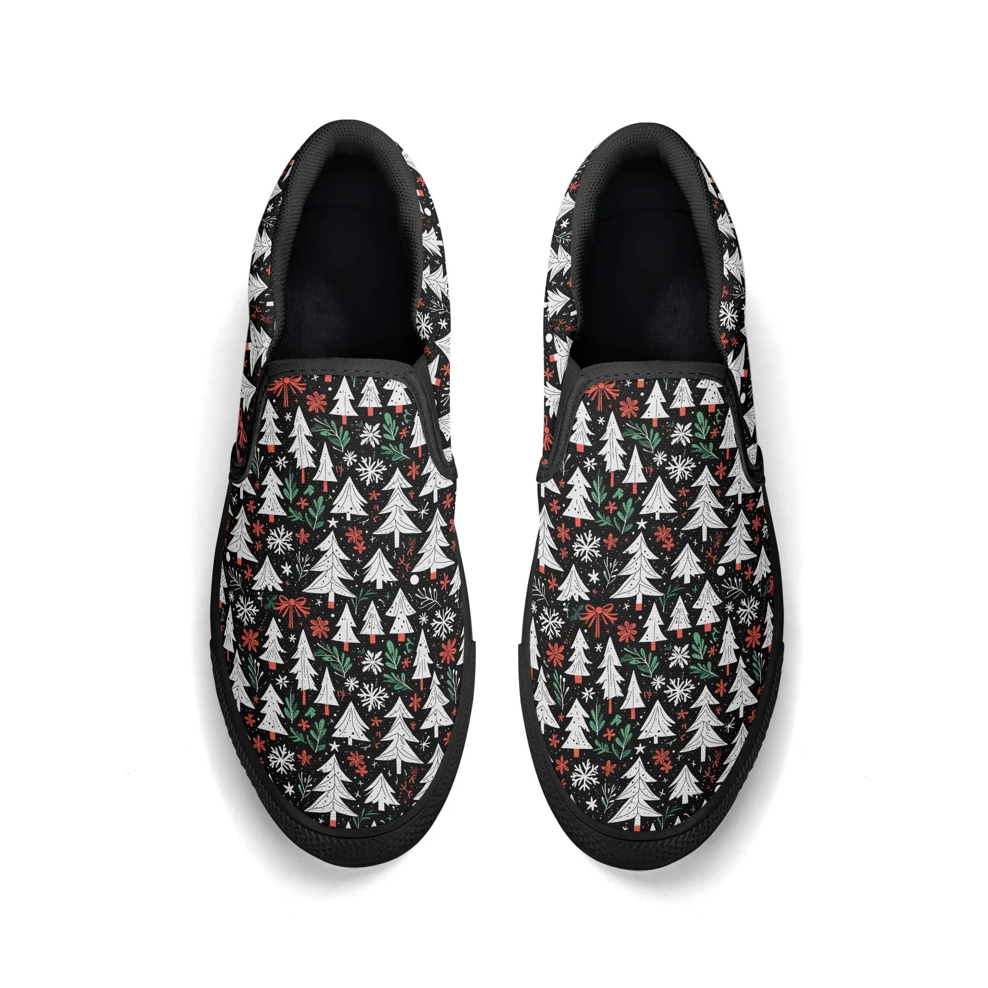 Womens Christmas Tree Rubber Slip On Shoes