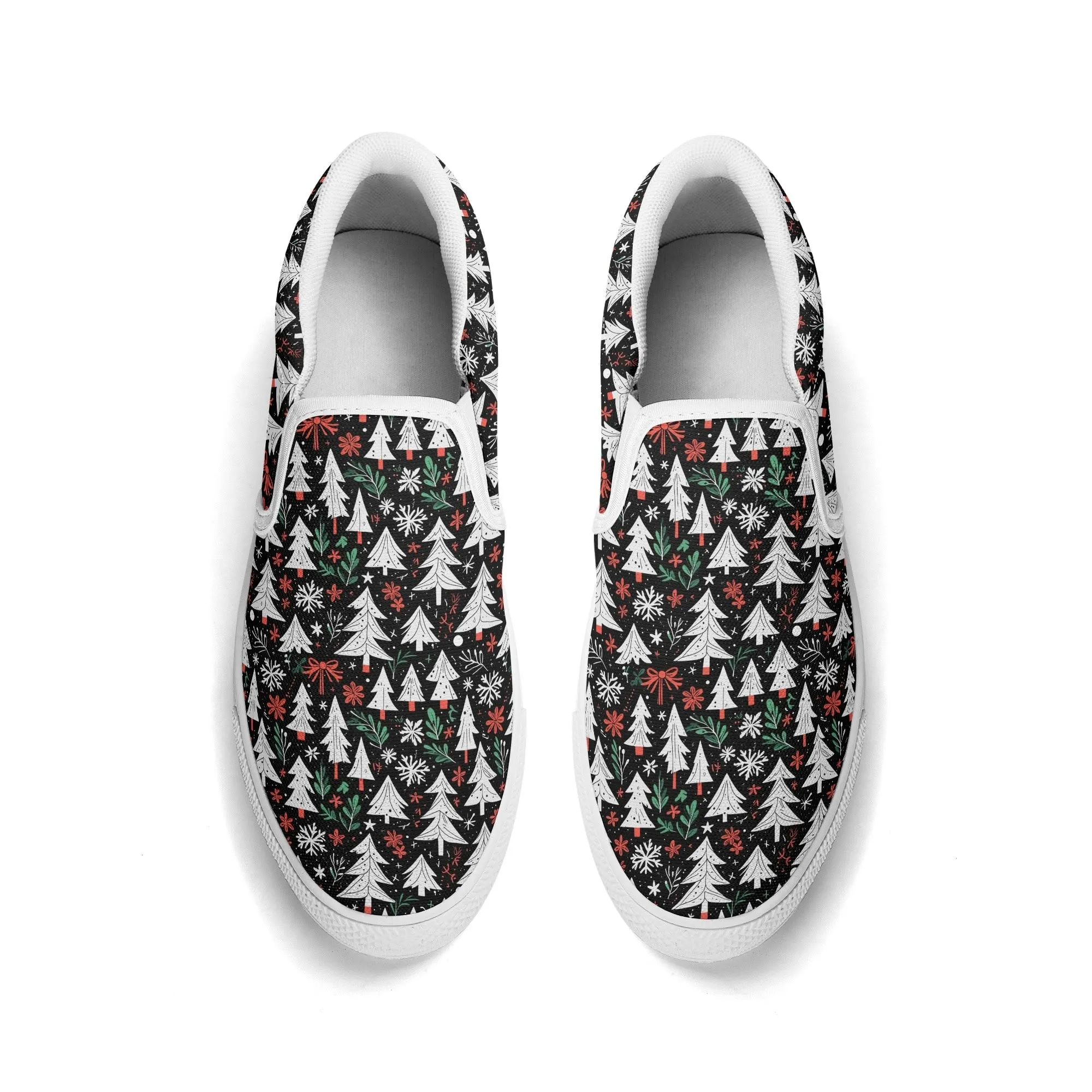 Womens Christmas Tree Rubber Slip On Shoes